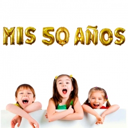 Globo letras metalica "Mis 50 Años"