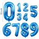 Globos numeros metalico azul 80cm