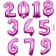 Globos numeros metalico fucsia 40cm