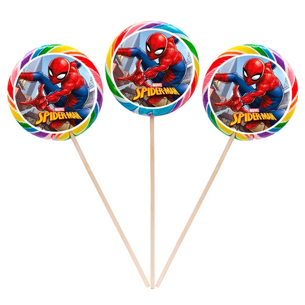 Sticker Paleta Dulce del Hombre Araña!! Adquierelo en Globos Yuli