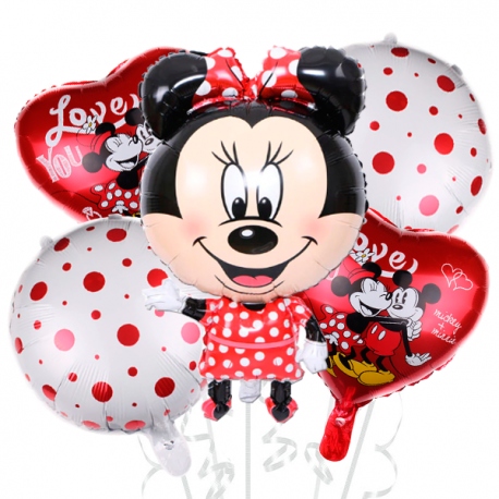 Bouquet de Globos - Minnie Mouse Love You!! Solo en Globos Yuli