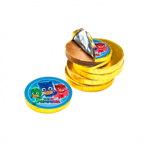 Sticker moneda chocolate Heroes en Pijama