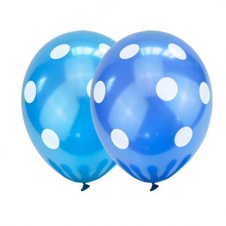 50 Globos puntos blancos color Baby Shark