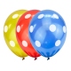 50 Globos puntos blancos color Payaso Plim Plim