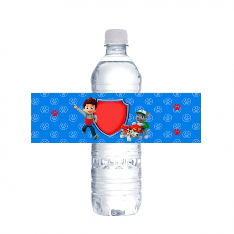 Etiqueta botella Paw Patrol