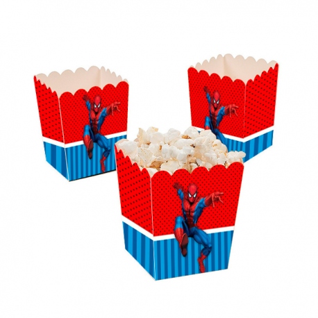 10 Cajas PopCorn de Spiderman