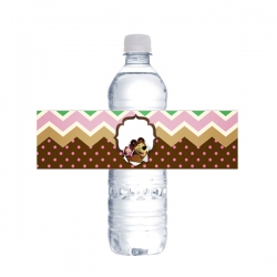 Etiqueta de botella Masha y el Oso