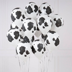 Bolsa 12 globos manchas de Vaca