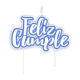 Topper vela Feliz Cumple de colores