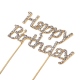 Topper diamantes brillante "Happy Birthday"