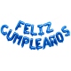 Globos letras "feliz cumpleaños" azul