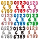 Globo metalico números colores de 40cm