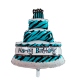 Globo metalico mini tortas Happy Birthday