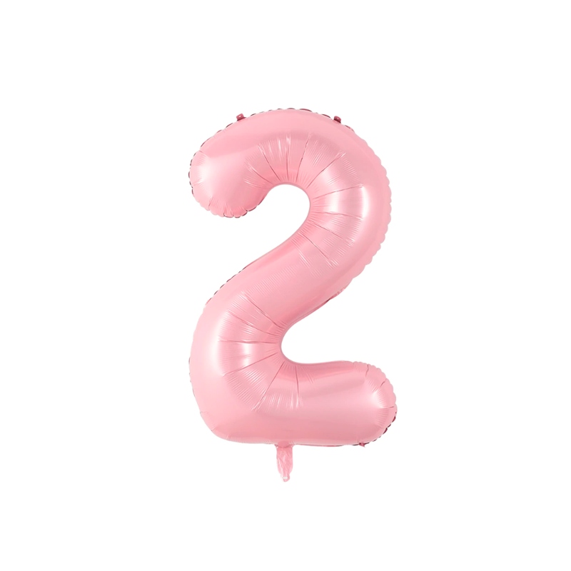 Globo Numero ROSA PASTEL 80cm - Celebra Party Store