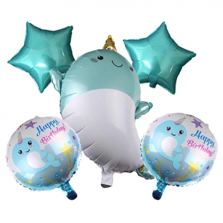 Bouquet de globos Ballena Narval