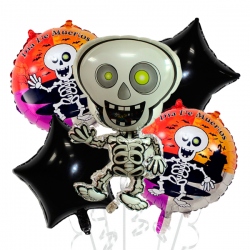 Bouquet de Globos Esqueleto Halloween