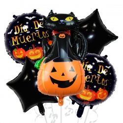 Bouquet de globos Gato Negro Halloween