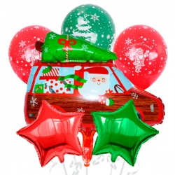 Bouquet de globos Carro Santa Claus