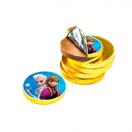 Sticker moneda chocolate de Frozen