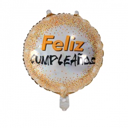 Globo de cumpleaños - Confeti Dorado n°18