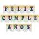 Banderin letras holograficas Feliz Cumpleaños