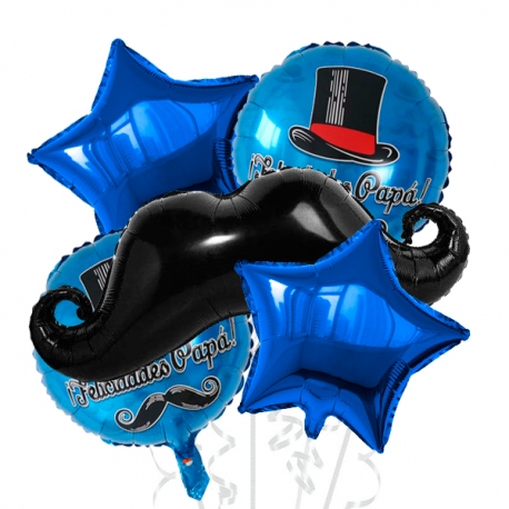 Bouquet de globos Bigote Elegante!