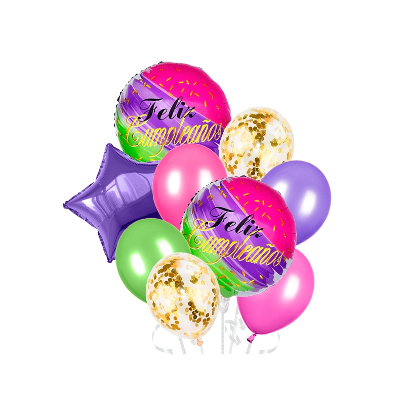 Kit de globos de feliz cumpleaños de oro rosa Globos de Mylar dorados JAMW  Sencillez