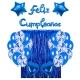 Kit de globos feliz cumpleaños azul