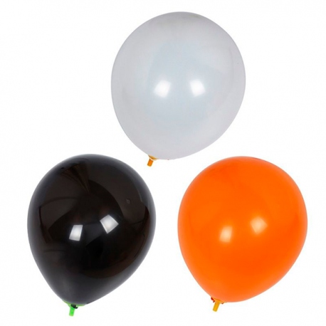 Bolsa 100 globos colores Halloween