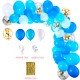 Arco organico de globos azul y celeste