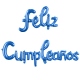 Globos letras "feliz cumpleaños" azul