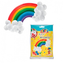 Kit decorativo Arcoiris de globos