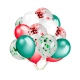 12 globos colores de Feliz Navidad