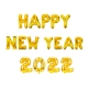 Globo letras feliz año nuevo
