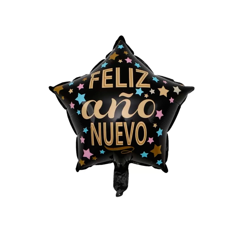 Cartel de Globos Letras Feliz Año Nuevo Dorado!! - Globos Yuli