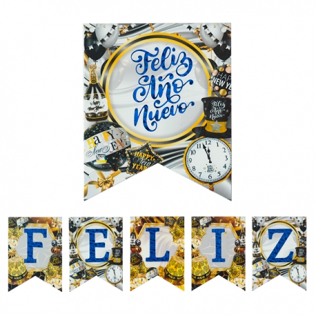 Banner decorativo Feliz Año Nuevo