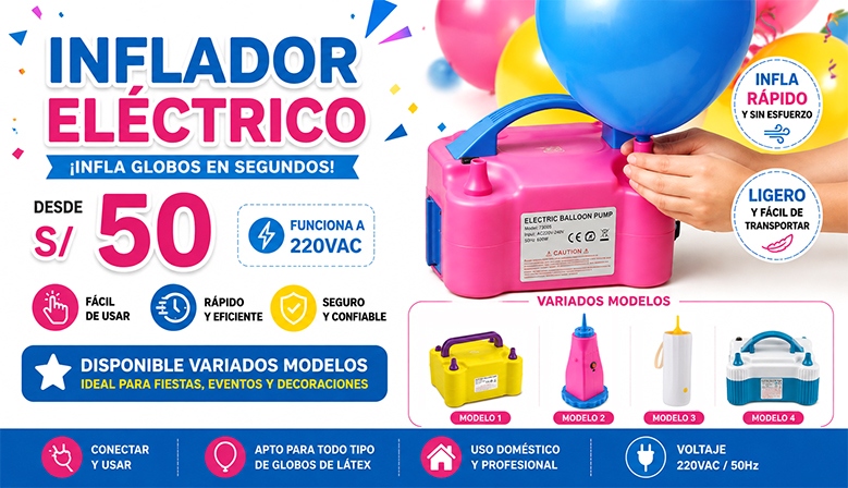 Inflador Electrico Globos