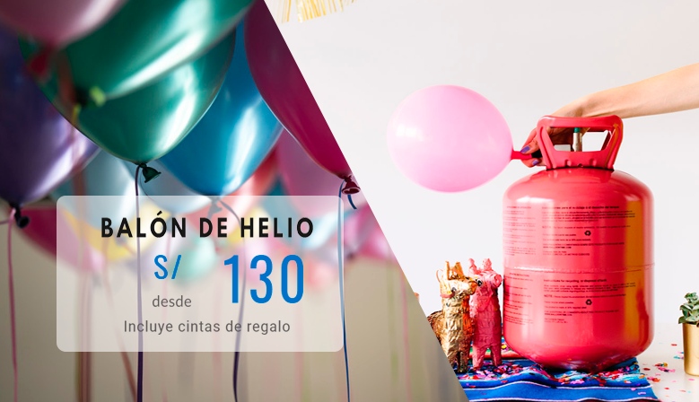 Helio + Bouquet cumpleaños Azul 1 número y 6 globos - Globofiesta
